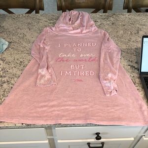 pink nightgown with hoodie